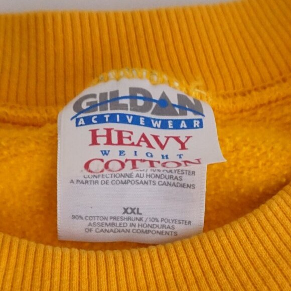 VTG '90S Kauai Hawaii Embroidered Travel Yellow Pre-Shrunk Crewneck Sweater XXL - Picture 4 of 10